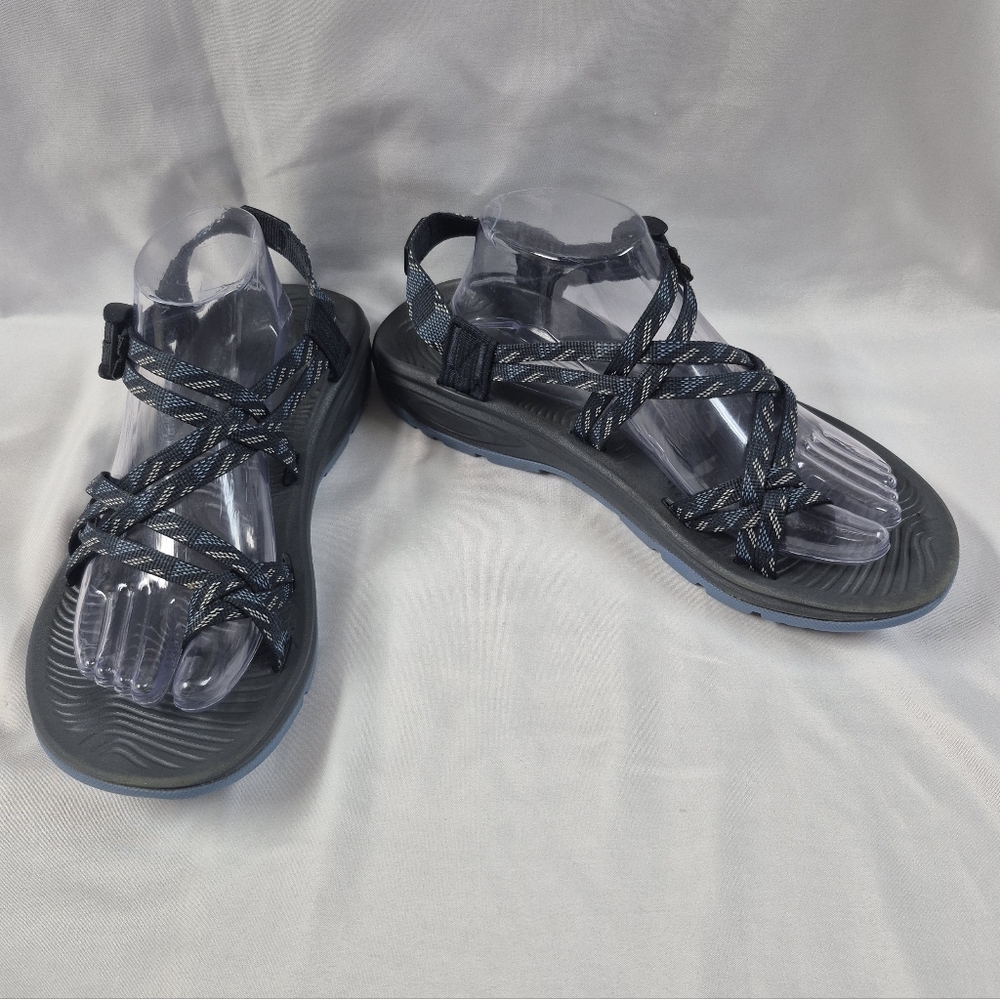Chaco Performance ZX/2 Women Size 11 Blue & Gray Strappy Toe Loop Sandals